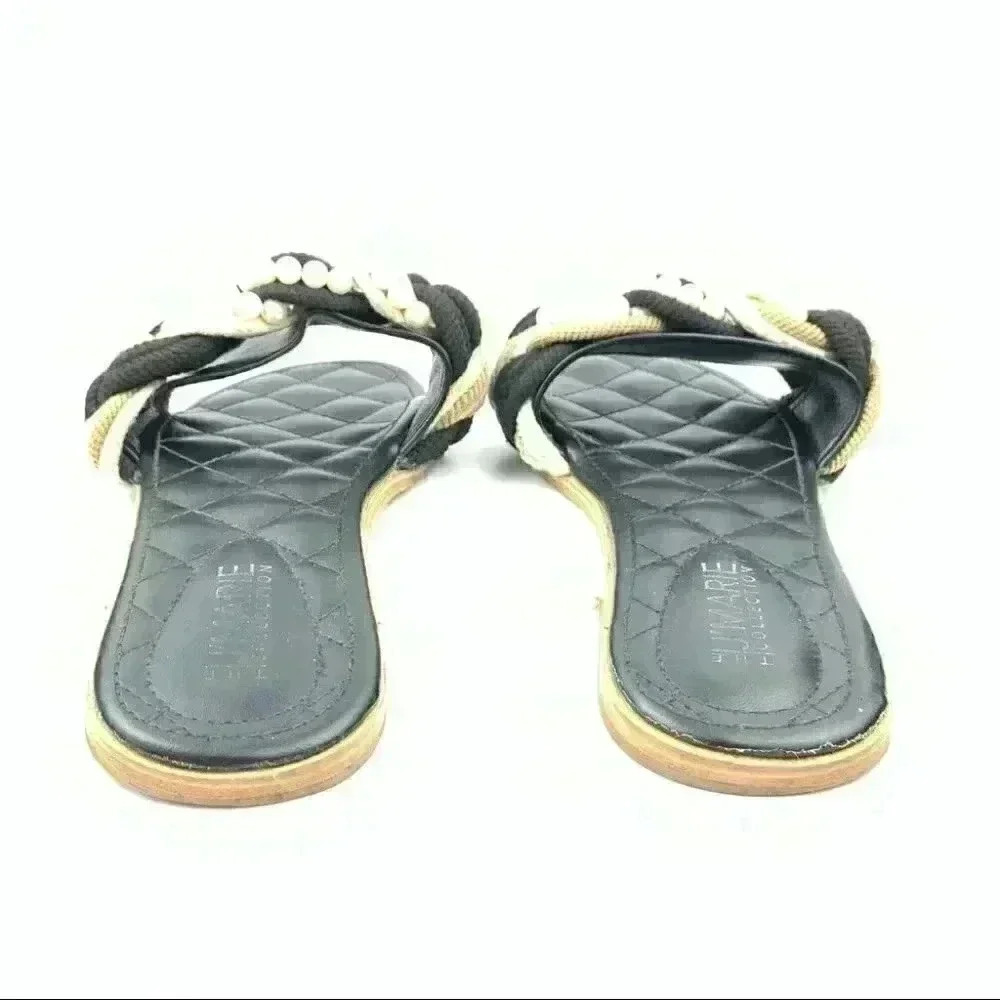 The jmarie collection sandals 38 8 black beaded - Picture 5 of 12